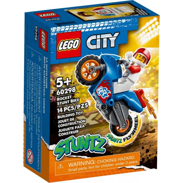 

Конструктор LEGO City Stunt Реактивный трюковый мотоцикл 14 деталей (60298)