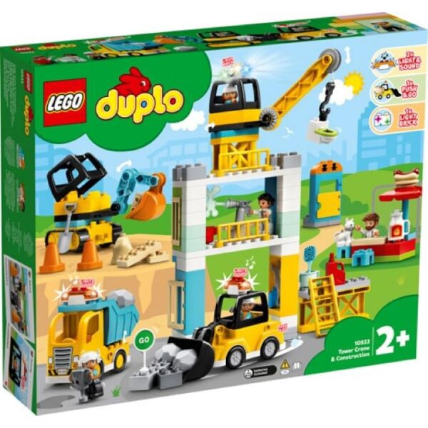 

Конструктор LEGO Duplo Town Подъемный кран и строительство 123 детали (10933)