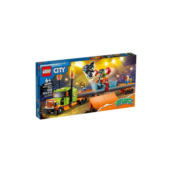 

Конструктор LEGO City Stunt Грузовик для шоу каскадёров 420 деталей (60294)