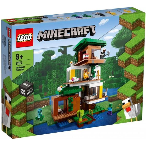 

Конструктор LEGO Minecraft Современный домик на дереве 909 деталей (21174)