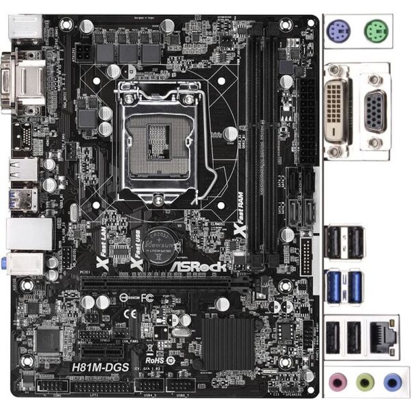 

M/B s1150 AsRock H81M-DGS, DVI/ VGA mATX, ''Refubrished''