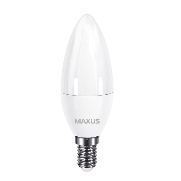 

Лампа Maxus LED C37 5W 4100K 220V, цоколь E14, 1-LED-732