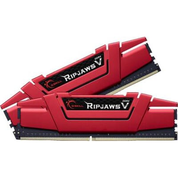 

DDR4 16Gb x 2 (32Gb Kit), 3000 MHz, G.Skill Ripjaws V, Red, с радиатором (F4-3000C16D-32GVRB)