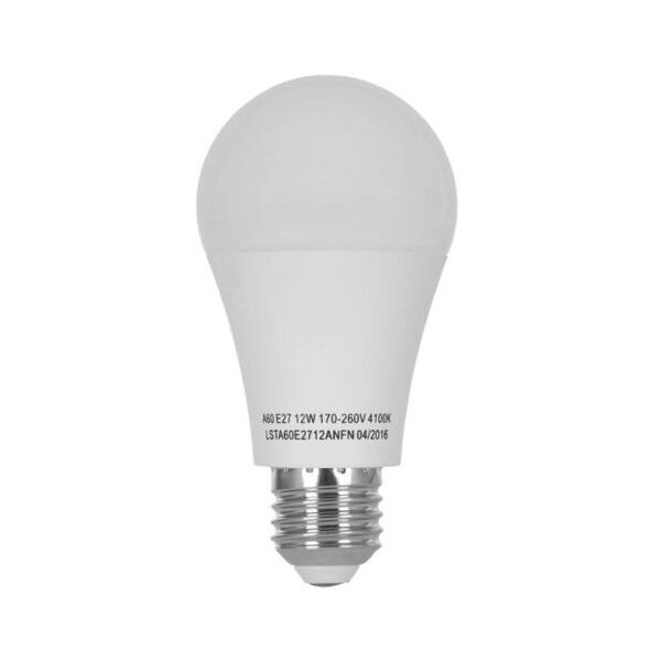 

Лампа ERGO Standard A60 E27 12W 220V Нейт.Бел. 4100K Мат. н/Дим.
