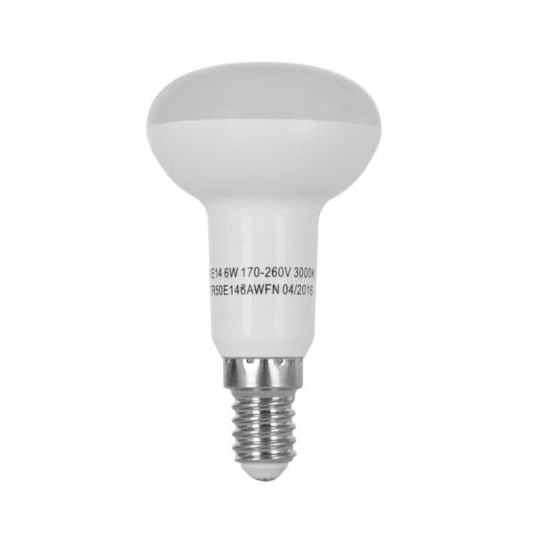 

Лампа ERGO Standard R50 E14 6W 220V Тепл.Бел. 3000K Мат. н/Дим.