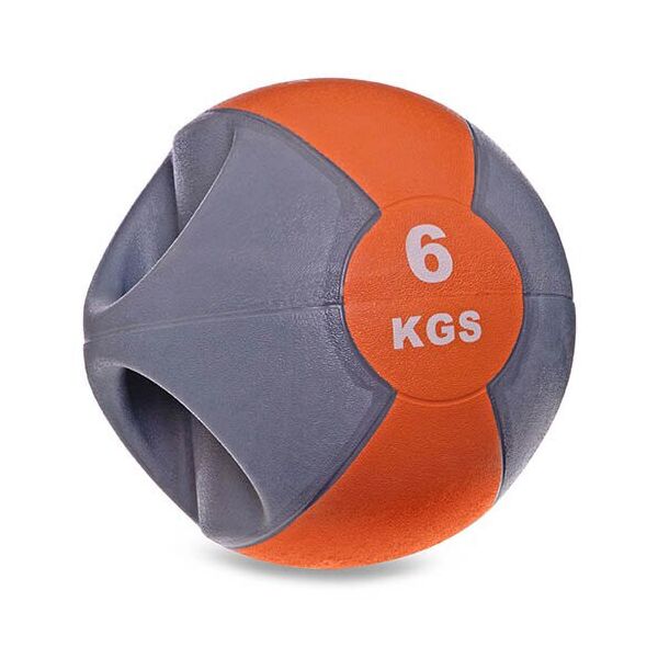 

Мяч медицинский медбол с двумя рукоятками Modern FI-2619 6кг Серо-оранжевый (56363018)