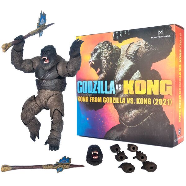 

Игрушки Кинг конг с топором фигурка героя из фильма остров черепа King kong пластиковая 15 см