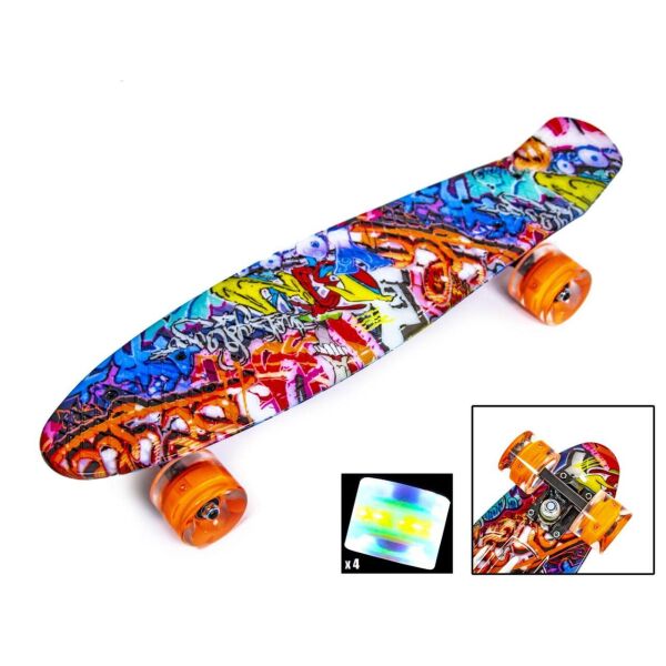 

Penny Board Orange Graffiti Светящиеся колеса