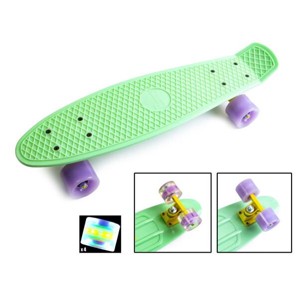 

Пенниборд Penny Board. Мятный цвет. Светящиеся колеса.