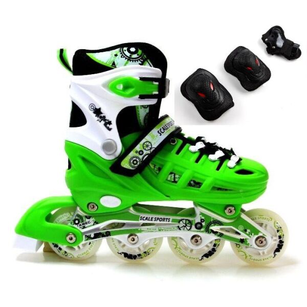 

Детские Ролики Scale Sports салатовые +защита в подарок размер 29-33, 34-37,38-41
