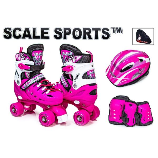 

Ролики-квады+защита+шлем Scale Sport.Pink размер 29-33