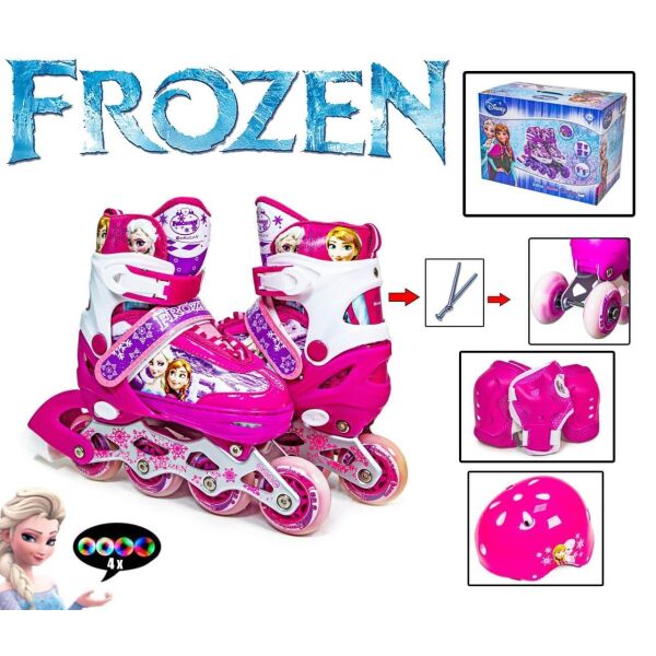 

Комплект детских роликов Frozen (Холодное сердце) Розовый размеры 27-30,31-34,35-38