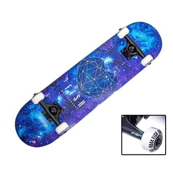 

СкейтБорд деревянный от Fish Skateboard "Heart Blue"
