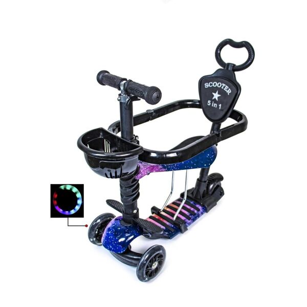 

Самокат Scooter 5 в 1 с бортиком, рисунок "Вселенная"