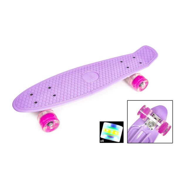 

Пенниборд Penny Board. Лиловый цвет. Светящиеся колеса.