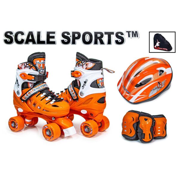 

Ролики-квады+защита+шлем Scale Sports Оранжевый, размер 29-33, 34-38