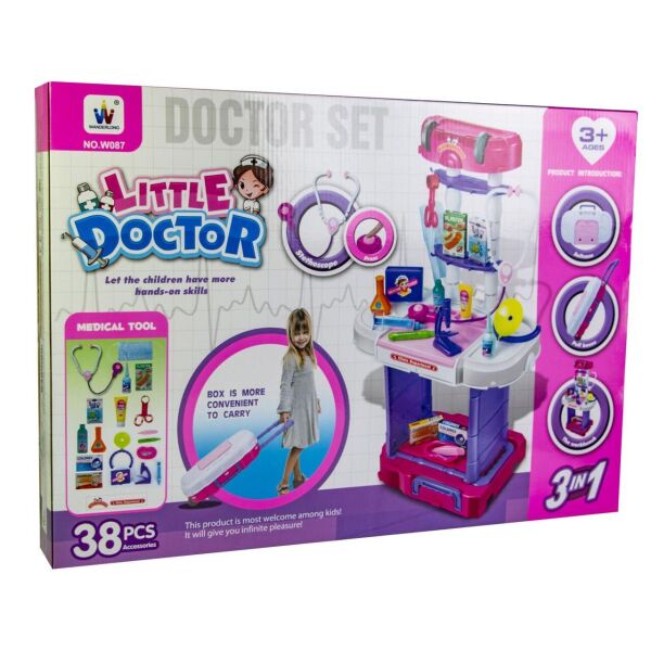 

Набор для доктора в чемодане Little Doctor "Маленький Доктор" с чемоданом W087
