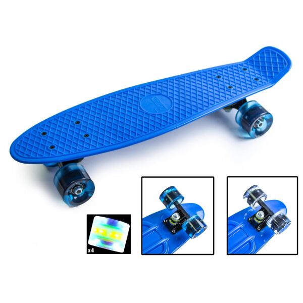 

Пенниборд Penny Board. Blue. Светящиеся колеса.