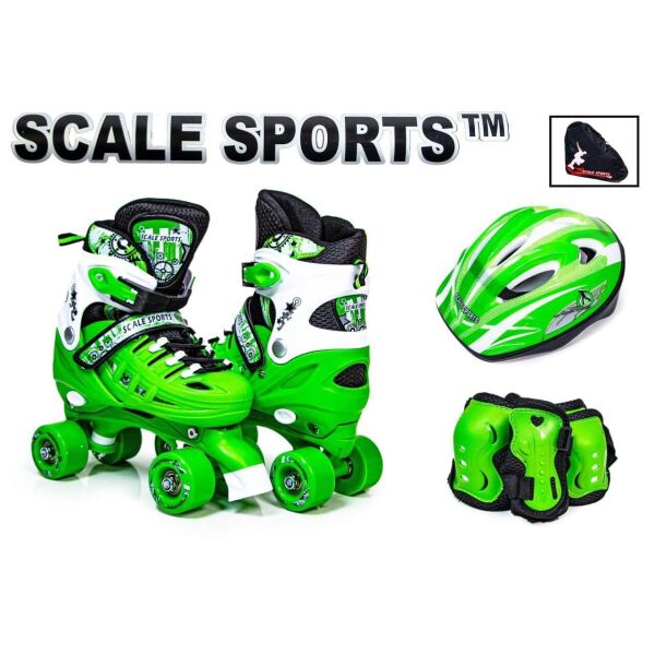 

Ролики-квады+защита+шлем Scale Sports Green размер 29-33,34-37