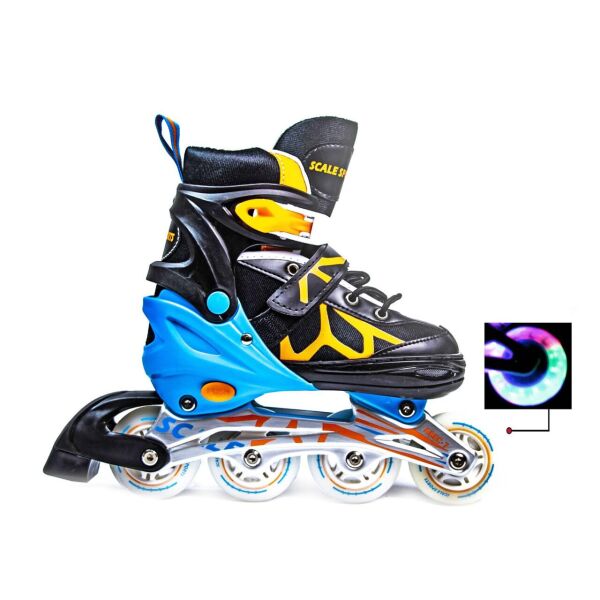 

Детские Ролики раздвижные Scale Sports (США) сине-чёрные LF 907M, размеры 29-33