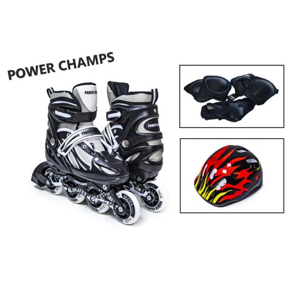 

Комплект детских роликов Power Champs Black 29-33 34-37