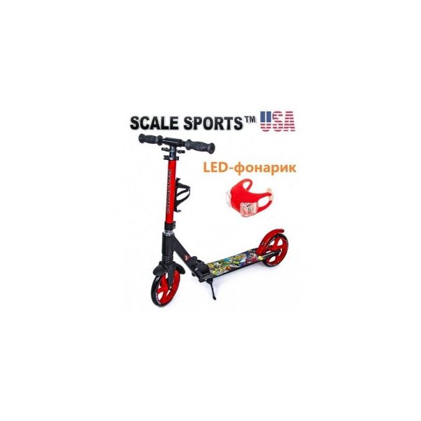 

Самокат Scale Sports SS-15 двухколесный 200 мм Red