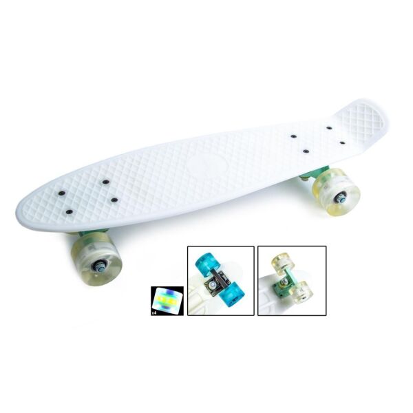 

Пенниборд Penny Board. Белый. Светящиеся колеса.