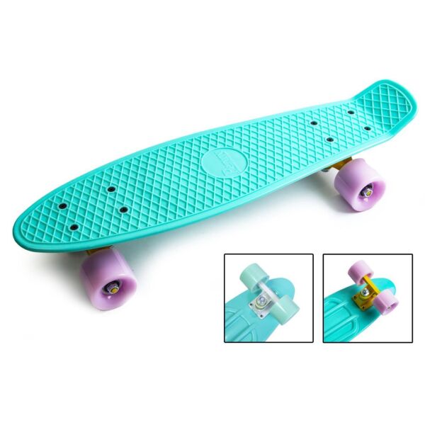 

Пенниборд Penny Board "Pastel Series" Бирюзовый цвет. Матовые колеса.