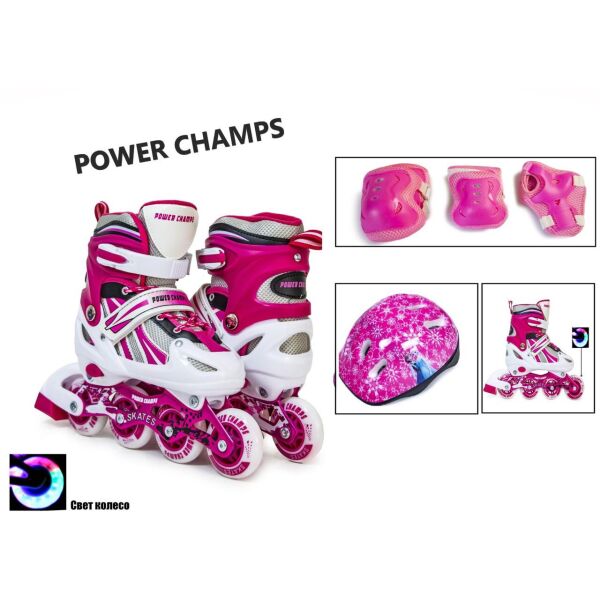 

Комплект детских роликов Power Champs Pink 29-33
