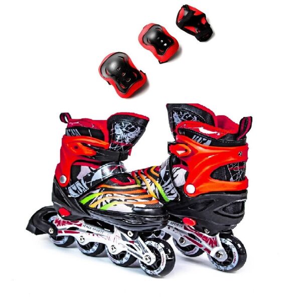

Ролики Scale Sports черно-красные +защита в подарок размер 29-33