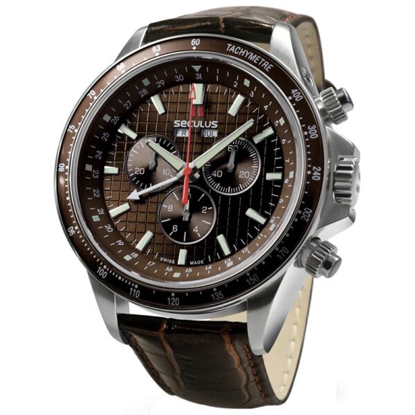 

Мужские часы Seculus 9531.2.504 brown, ss, brown leather