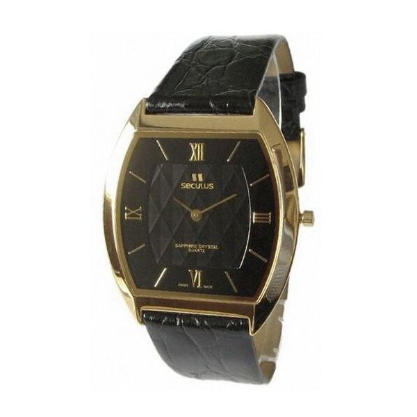 

Мужские часы Seculus 1613.1.106 black, pvd, black leather