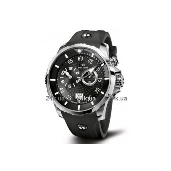 

Мужские часы Seculus 4505.3.422 black-grey, ss, black silicon