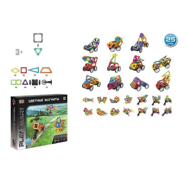 

Конструктор магнитный Kimi 25 деталей Разноцветный 6990560260737