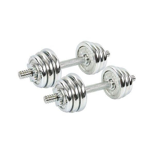 

Гантели разборные хромированные KIS TA-8209 15кг пара Серебряный (56508015)