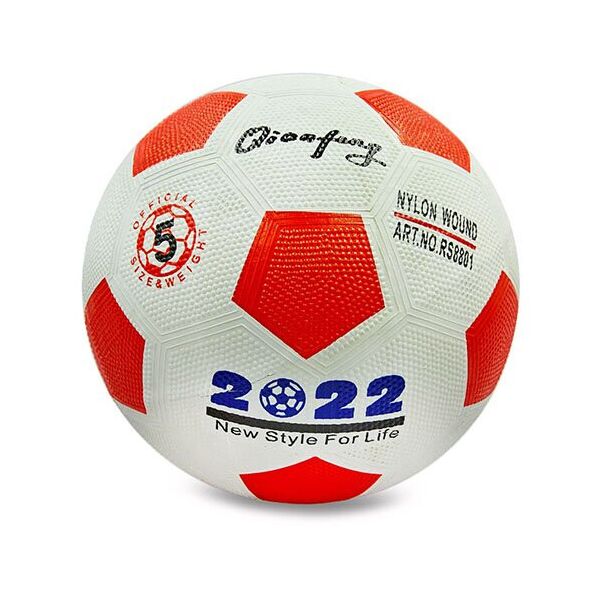 

Мяч резиновый Футбольный 2022 RS8801 Бело-красный (59508068)