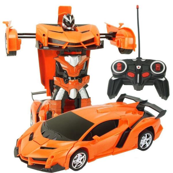 

Машинка Трансформер Lamborghini Robot Car Size 18 ОРАНЖЕВАЯ радиоуправляемая машинка