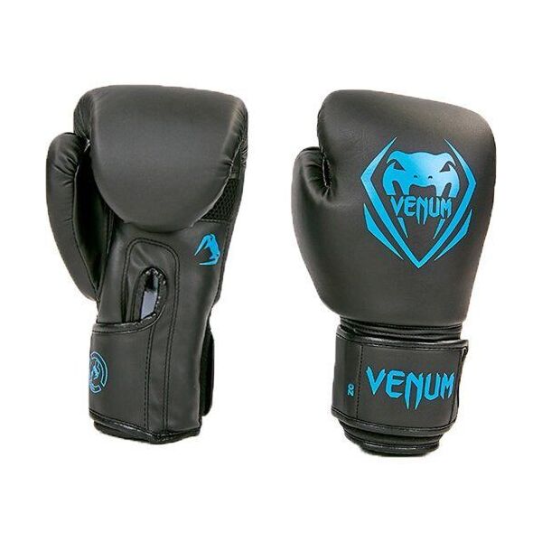 

Перчатки боксерские Venum BO-8351 12oz Черно-синий (37429159)
