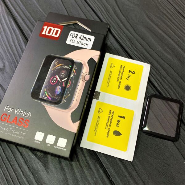 

Защитное стекло 10D для Apple Watch 42 mm чёрное
