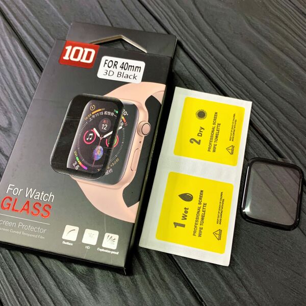 

Защитное стекло 10D для Apple Watch 40 mm чёрное