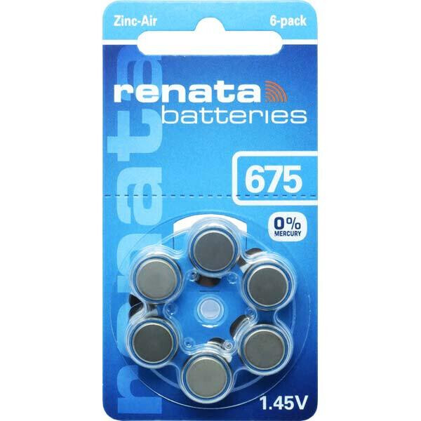 

Батарейка Renata 675 для слухового аппарата