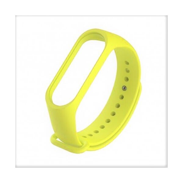 

Ремешок для фитнес браслета Mi Band 3/4 силиконовый желтый yellow
