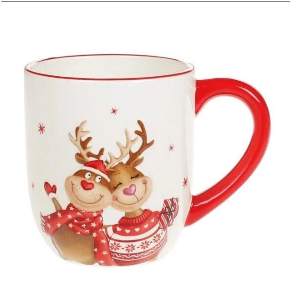 

Чашка керамическая Flora Новогодние Олени 0,55 л. 32055