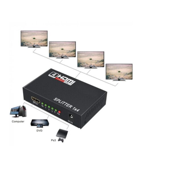 

Активный HDMI разветвитель HDMI Splitter 1 to 4 HDMI сплиттер
