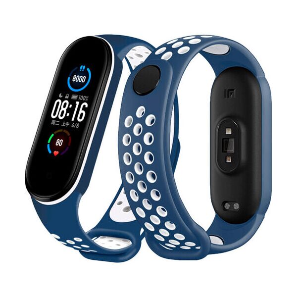 

Ремешок Nike Sport Mi Band 5/6 Dark Blue/White
