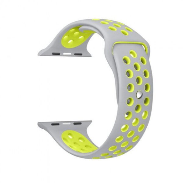 

Ремешок Nike Sport Apple Watch 38/40mm Gray+Yellow (3)