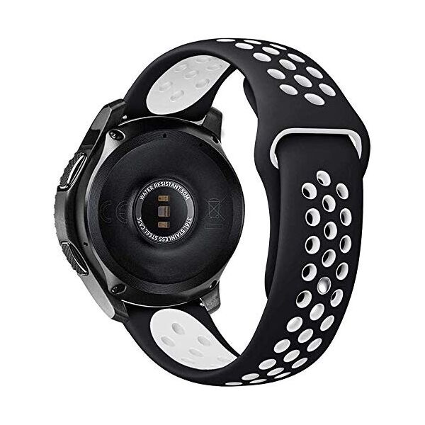

Ремешок Nike Sport 20mm Samsung Watch Active/Galaxy S4 42/44mm/Gear S2/Xiaomi Amazfit Black/White (S)