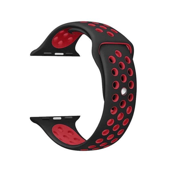 

Ремешок Nike Sport Apple Watch 42/44mm Black+Red (18)