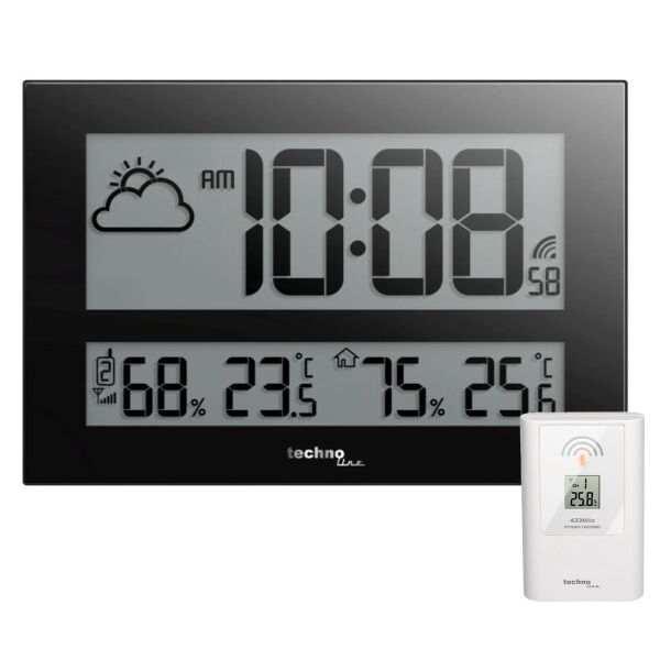 

Часы настенные Technoline WS8011 Black (WS8011)