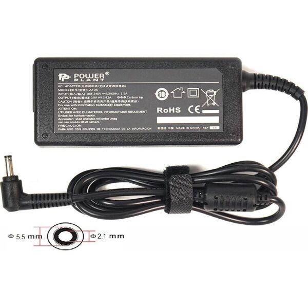 

Блок питания для ноутбуков PowerPlant ACER 220V, 19V 65W 3.42A (5.5*2.1) (AC65F5521)